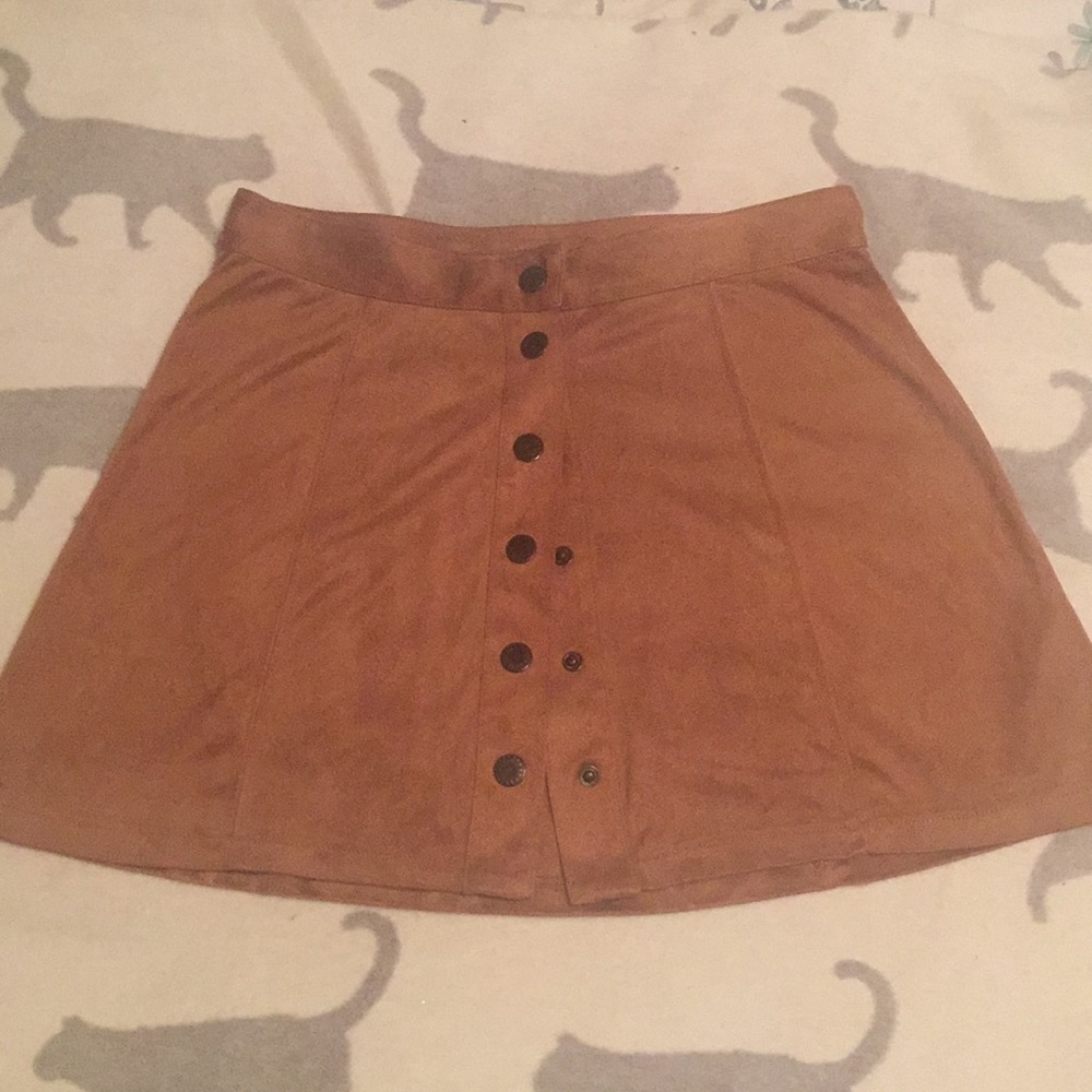 American Eagle Suede Button Skirt